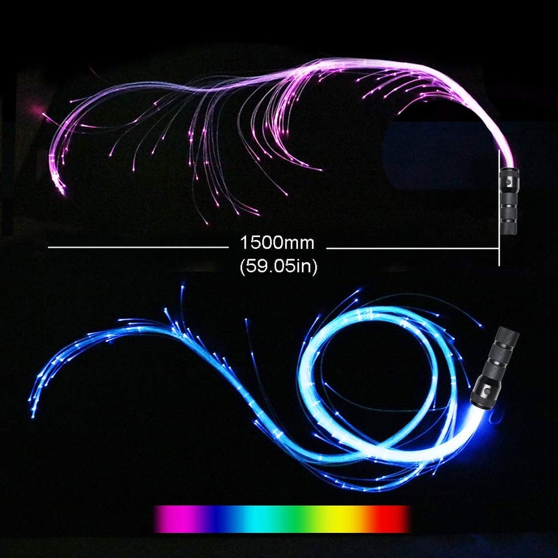 AKEPO Fiber Optic Whip, LED Whip Lights Space Dancing Party Rave Toy 10 Colors 40 Effect Modes for Music Festivals Art Light Shows Stage Carnival - Image 5